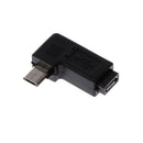 90 Right Angle Micro USB2.0 OTG Host Adapter w/USB Power for Android Smartphone Black