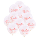 10 Pieces Latex White Balloons with Pink Bride To Be Printed for Wedding Bridal Shower Party Decoration