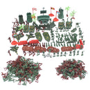 290 Pieces Army Men Playset 4cm Soldier Action Figures with Tanks Planes Flags & More Accessories