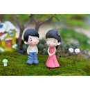 2 pairs Boys and Girls Mini Statue Bonsai Fairy Garden Micro Landscape Decor