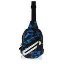 Outdoor Travel Single Strap Shoulder Bag School Travel Sports Gym Climing Blue Camo