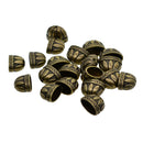 20 Pieces Vintage Large Bead Caps Tassel Crimp End Connectors Antique Bronze 3D Lotus for Earring Necklace Bag Car Keychain Handmade Jewelry Findings