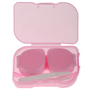 Set Of Plastic Lens Tweezers + The Stick with Sucker + Contact Lens Case + Lens Solution Bottle 6.5 x 4 cm Pink