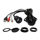 USB 2.0 & 2 RCA Male To 3.5mm USB2.0 Female Car Mount Flush Cable 2RCA USB 3.0 Flush Mount Extension Cable - 3ft
