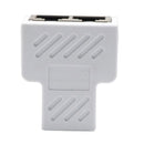 RJ45 Splitter Adapter,RJ45 Female 1 to 2 port Female Socket Adapter Interface Ethernet Cable 8P8C Extender Plug LAN Network Connector for Cat5, Cat5e, Cat6, Cat7 White