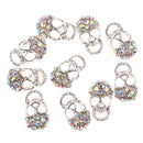 10pcs 3D Halloween Nail Art Decoration Stickers Skull Glitter Multi Color Jewelry Rhinestone DIY