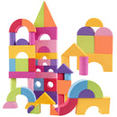 Colorful EVA Foam Building Blocks Kids Toddler Construction Toy Heart Printed - 50 pcs