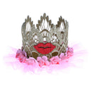 Princess Baby Girls Red Lips Crown Headband Birthday Cake Smash Photo Prop