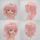 1/6 Dolls Hair Medium-length Curly Wig Neat Bangs For 1/6 Bjd YOSD Doll Accs