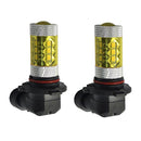 2PCS 9006 2323 80W 6000K 16-SMD LED Fog Lights Driving Bulbs for Car -Yellow