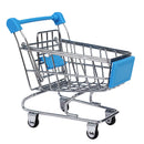 Kids Children Pretend Play Mini Shopping Entertainment Fun Cart Trolley Home Room Office Decor Toy Gift Sky Blue