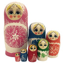7PCS Hand Painted Wooden Russian Nesting Dolls Babushka Matryoshka Kids Xmas Gift