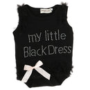 Set Of Baby Bodysuit Newborn Romper Playsuit Dress Outfit Black 100cm