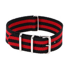 Durable Nylon Watch Band Strap 22mm/25cm Black Red