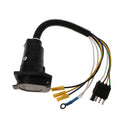 RV Taillight Harness Adapter Trailer Wiring Plug Tail Lamp Converter 4 Pin Flat to 7 Pin Blade Round