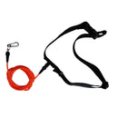 Elastic Stretch Surfboard Leash Tether Surfing Training Belt Cord with Stainless Steel Clip Hook