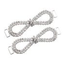 2 Pieces Bow Metal Rhinestone Bikini Connectors Chain Swimwear Connectors Shoes Buckles