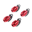 5pcs Metal Tyre Valve Dust Cap Grenade for Auto Car Bike Motorcycle Bicycle