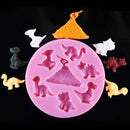Silicone Fondant Cake Mould - Birthday Cakes Party Decorating Tool - Cute Mini Dinosaurs Chocolate Molds