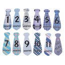 Cute Baby Monthly Necktie Sticker Party Baby Shower Photo Prop Months 1-12