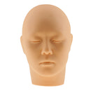 Professional Closed Eyes Soft Silicone Massage Eyelash Makeup Practice Training Mannequin Head Cosmetology Manikin Doll 10 inches