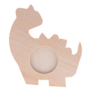 DIY Wooden Dinosaur Pen Holder Photo Frame Clay Color Mud Crafts Accessories