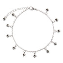 27cm Cute Silver 11 Small Bells Ankle Chain Women Alloy Anklet Bracelet Adjustable