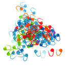 100pcs Mini Assorted Color Knitting Crafts Crochet Locking Stitching Needle Clips
