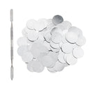 100Pcs 25mm Metal Stickers Design For Non-Magnetic Makeup Pans Suit For Blank Magnetic Makeup Palette with Mixing & Depoting Spatula