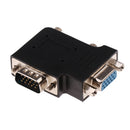 Right Angle 15 Pin VGA SVGA Male to Female Converter Adapter for Projectors