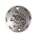 20Pcs Jewelry DIY Accessories Twelve Constellations Scorpio Round Pendants