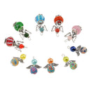 10 Pieces Mixed 21x30mm Angel Wing Charms Pendants Faceted Acrylic Heart Beads Clay Beads Alloy Butterfly Wings fit Necklace Earring Bracelet Crafts DIY Findings