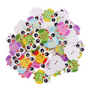 50 Pieces Cartoon Colorful Owl Shape Wooden Buttons 2 Holes For Sewing Crafts