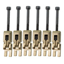 6 Pieces Vintage Tremolo Bridge Locked String Saddle for Electric Guitar Parts Gold