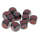 10pcs Standard Plastic 16mm Game Dice Die Toy for Dungeons &Dragons RPG Board Games Adult Party Pub Bar Red Black