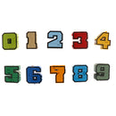 Pack of 10 Numbers Armour Team Transforming Robot Toy Kids Party Bag Fillers - 0-9
