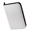 Professional PU Leather Salon Barber Hair Scissors Sears Combs Bag Pet Hairdressing Tool Pouch Holder Case - White Silver