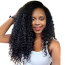 24'' Synthetic Afro Fluffy Curly Hair Wigs For Black Woman Long Kinky Black