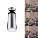 Water Stream Automatic LED Light Faucet Tap Temperature Sensor 3 Color RGB Glow Shower 5.5cm