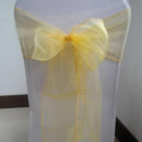 Sweet Cute Organza Chair Cover Bow Sashes Ribbons Wedding Party Birthday Banquet Decor Yellow Green