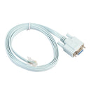 Female Serial RS232 Port to RJ45 Male Ethernet LAN Rollover Console Cable Switch Line-Blue PN Connector