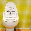 Removable Best Seat Toilet Washroom Letter Decal Wall Sticker DIY PVC Decor