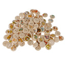 100 Pieces Animals Printed Round 2 Holes Wooden Buttons for Sewing DIY Craft 15mm
