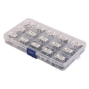 75 Pcs/Box 15 Sizes Stainless Steel Ceramics Bait Casting Fishing Rod Guides Line Rings Repair Tool
