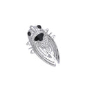 Slilver Rhinestone Insect Fly Locust Locus Cicida Bug Pin Brooch Jewelry 3D