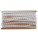 5M Flower Pearl Beads Cotton Line Chain For DIY Craft Wedding Decor White