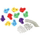10 Pieces Rock Climbing Rocks Wall Grab Stones Hand Feet Holds Grip with Fixings- Large Size