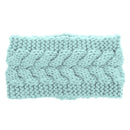 Women Girls Winter Yoga Headdress Knotted Stretchable Headband Ear Warmer Headband Headpiece Green