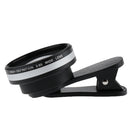 Universal Optical Glass No Distortion 0.6X Wide-angle Lens Clip-on Phone Silver+Black