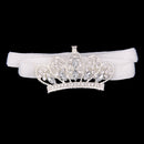 Infant Baby Rhinestone Crown Hair Bands Photography Headband - White